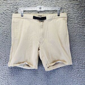 Bearded Goat Shorts Mens Medium Tan Adjustable Waist Lightweight Casual Design
